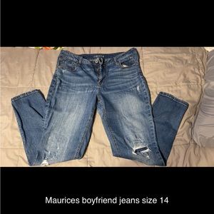 Maurices boyfriend jeans size 14